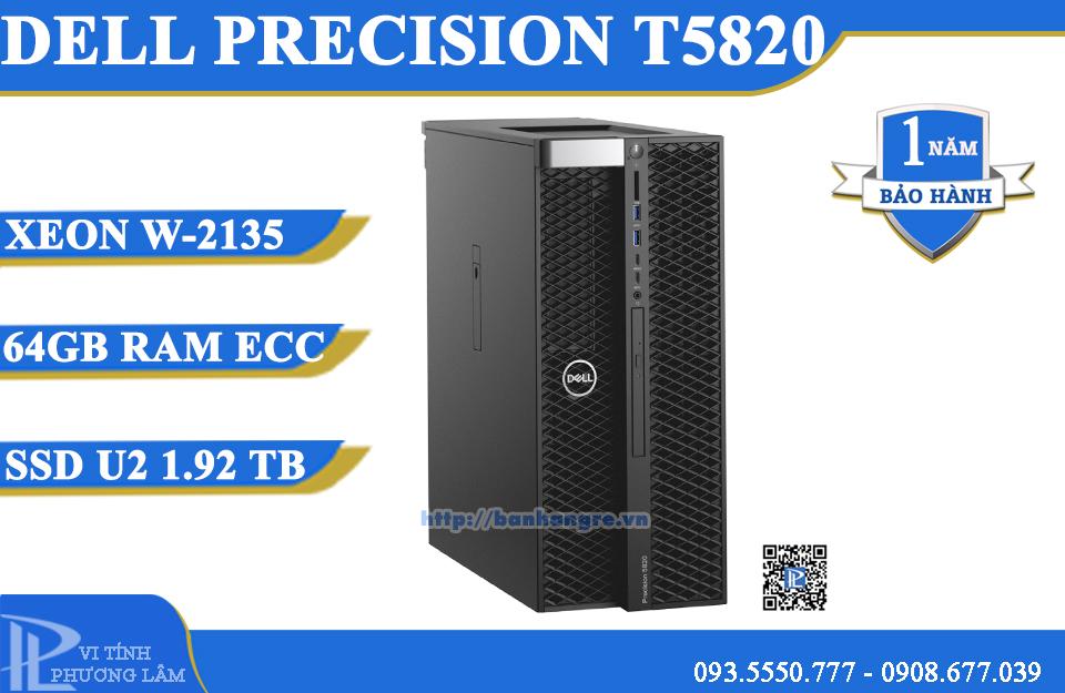 Máy Trạm Dell Precision T5820 / Xeon W-2135 / DDR4 64Gb / SSD U2 2Tb / Máy Chủ Data, Kế Toán